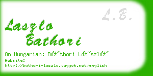 laszlo bathori business card